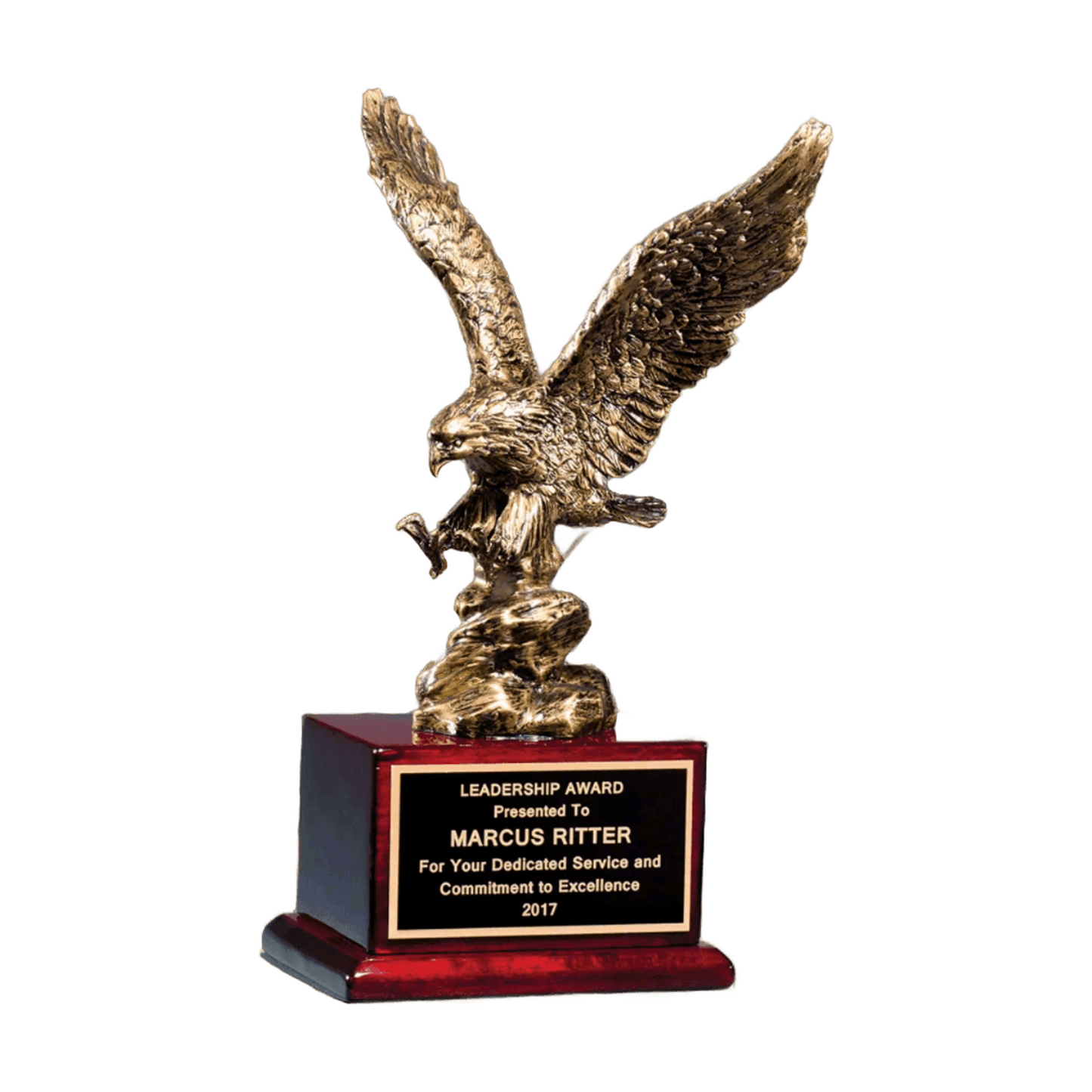 Military Appreciation Recognition Eagle Award, Antique Bronze Finished Eagle Trophy, Patriotic Award for Army, Navy, Air Force, Marines & Coast Guard