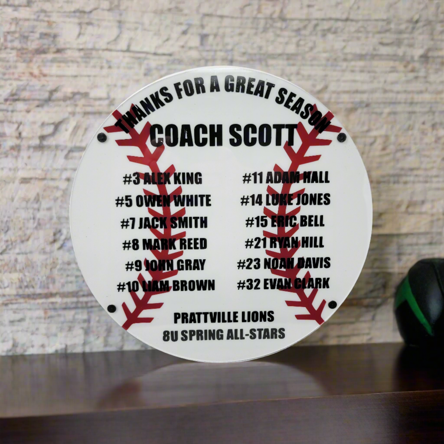 Baseball Coach Plaque - Personalized Baseball Coach Appreciation Gift, End of Season Gift for Baseball Coach - Image 13 of 13