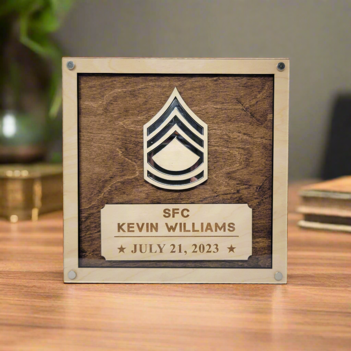 US Army Promotion Gift Plaque, Military Promotion Gift for Officer or Enlisted Army - Soldier Gift - Army Gift Promotion, Retirement or PCS Gift