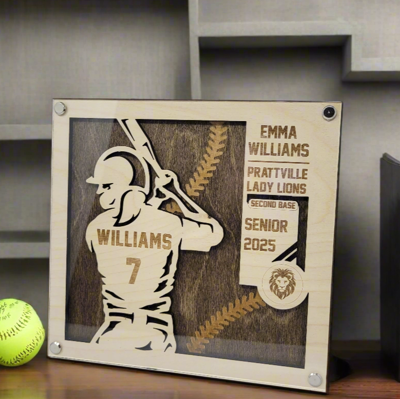Softball Player Gift, Senior Night Gift for Softball Player, Softball Recognition Award for Softball Player, Softball Team Gifts, Gifts for Softball Team, Softball Trophy, Softball Plaque, Softball Player Decor,