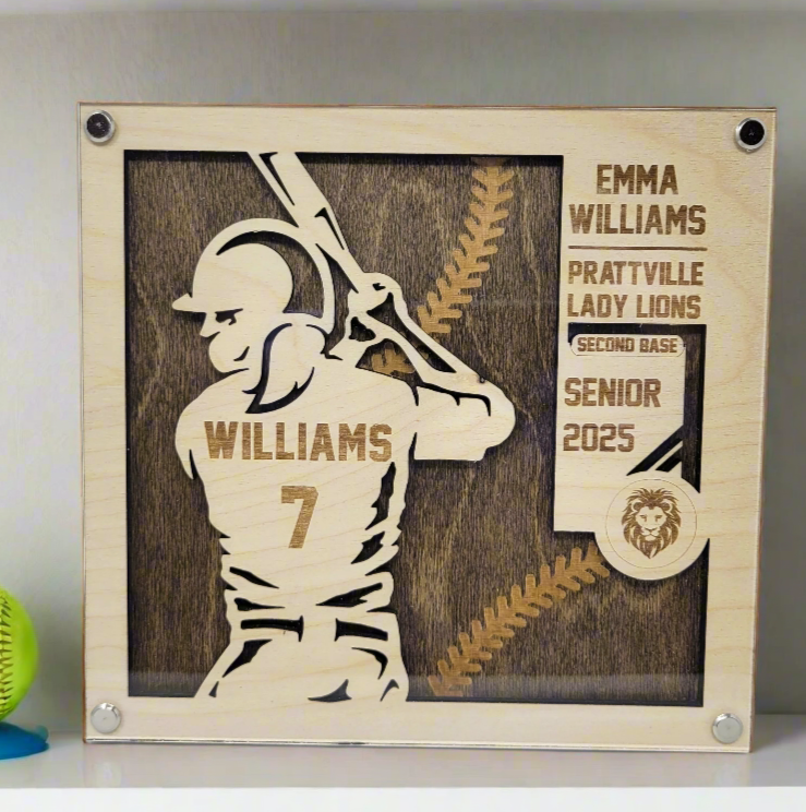 Softball Player Gift, Senior Night Gift for Softball Player, Softball Recognition Award for Softball Player, Softball Team Gifts, Gifts for Softball Team, Softball Trophy, Softball Plaque, Softball Player Decor,