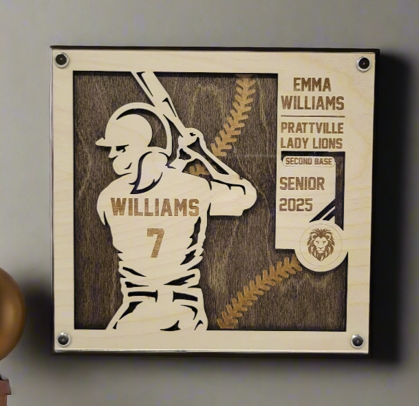 Softball Player Gift, Senior Night Gift for Softball Player, Softball Recognition Award for Softball Player, Softball Team Gifts, Gifts for Softball Team, Softball Trophy, Softball Plaque, Softball Player Decor,