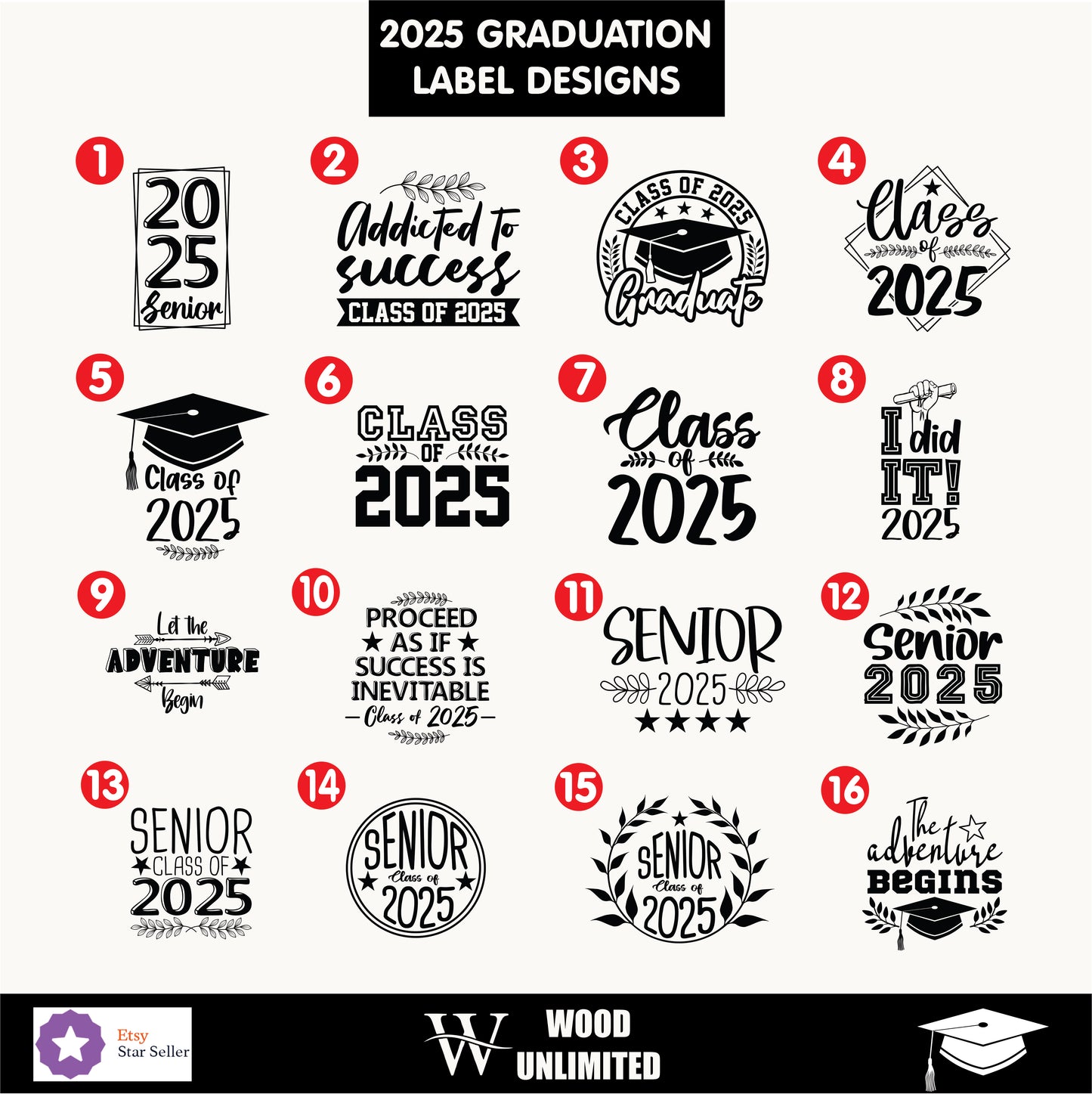 Graduation Return Address Labels - 2025 Graduation Stickers - Clear Personalized Return Address Labels, for Graduation Invitations