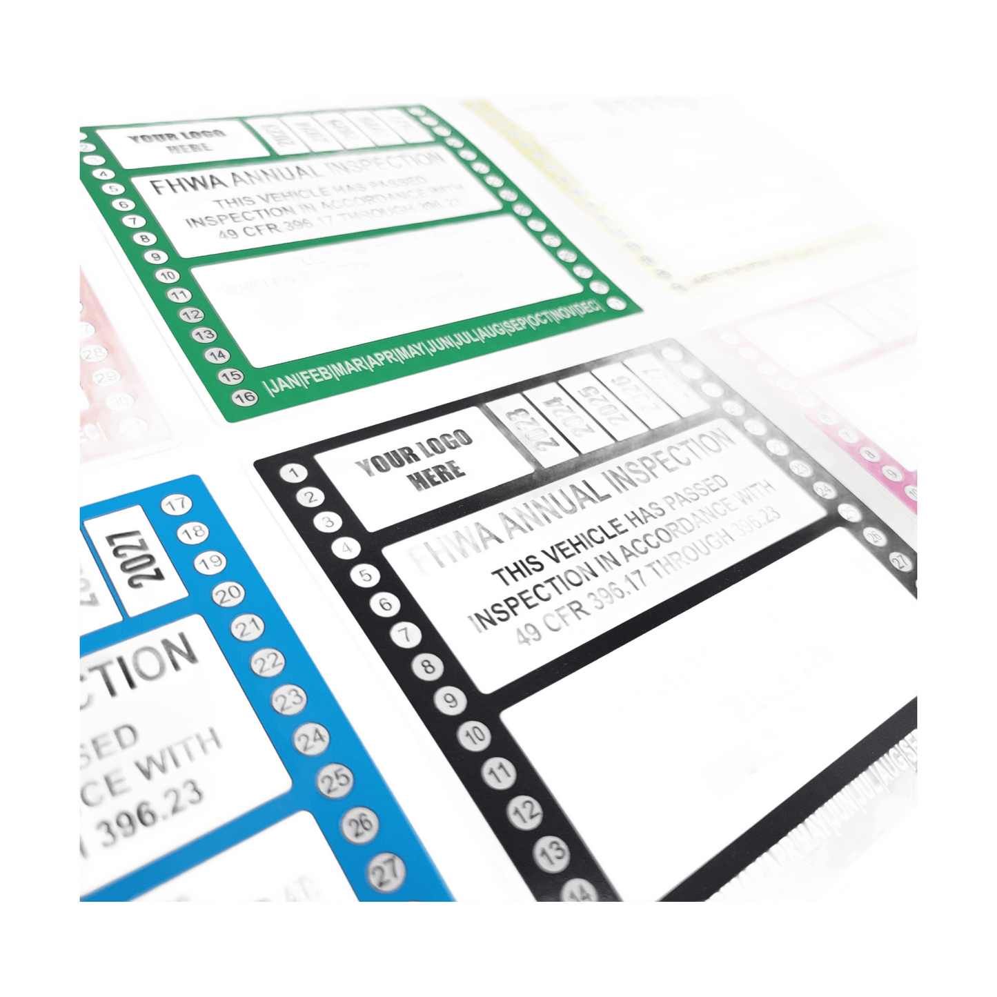 FHWA or FMCSA Inspection Labels for Annual Truck Inspections