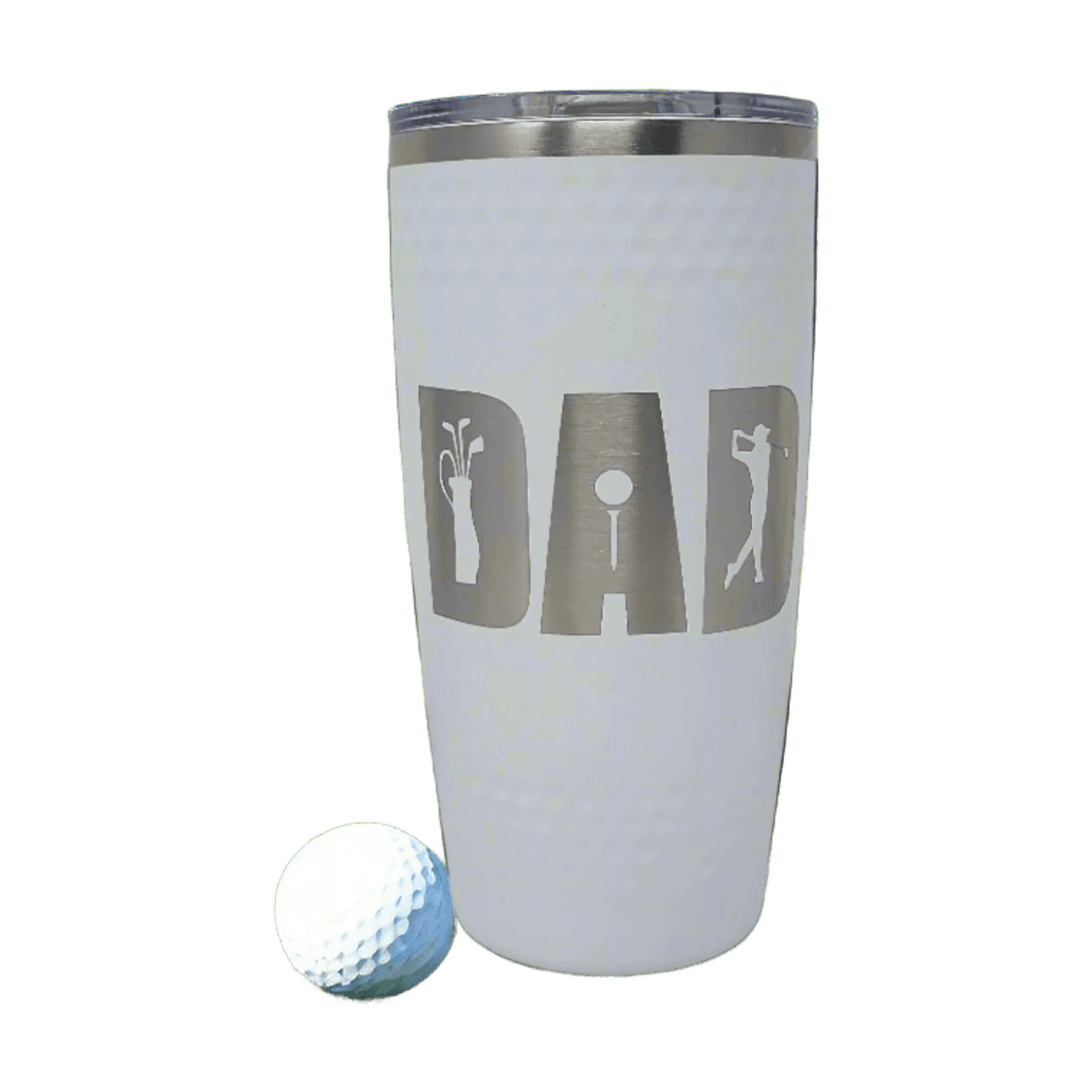 Golf Tumbler - Great Gift for Husband, Dad, Father's Day Gift, Golfer Gift - 20oz Insulated Tumbler, Engraved Tumbler