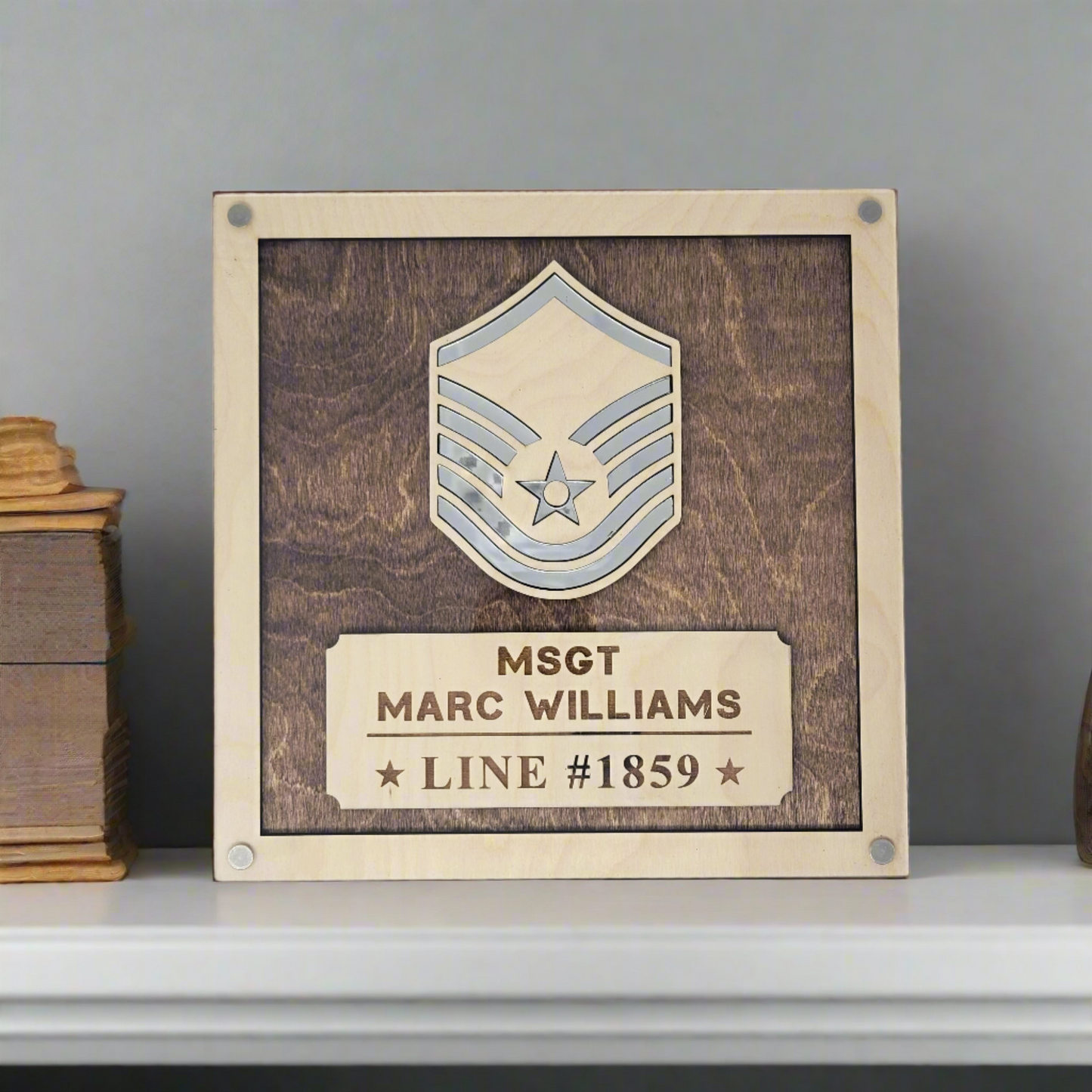 Personalized Air Force Promotion Gift, PCS Gift, Retirement Gift for Air Force Enlisted or Air Force Officer. Personalized Air Force Promotion Plaque
