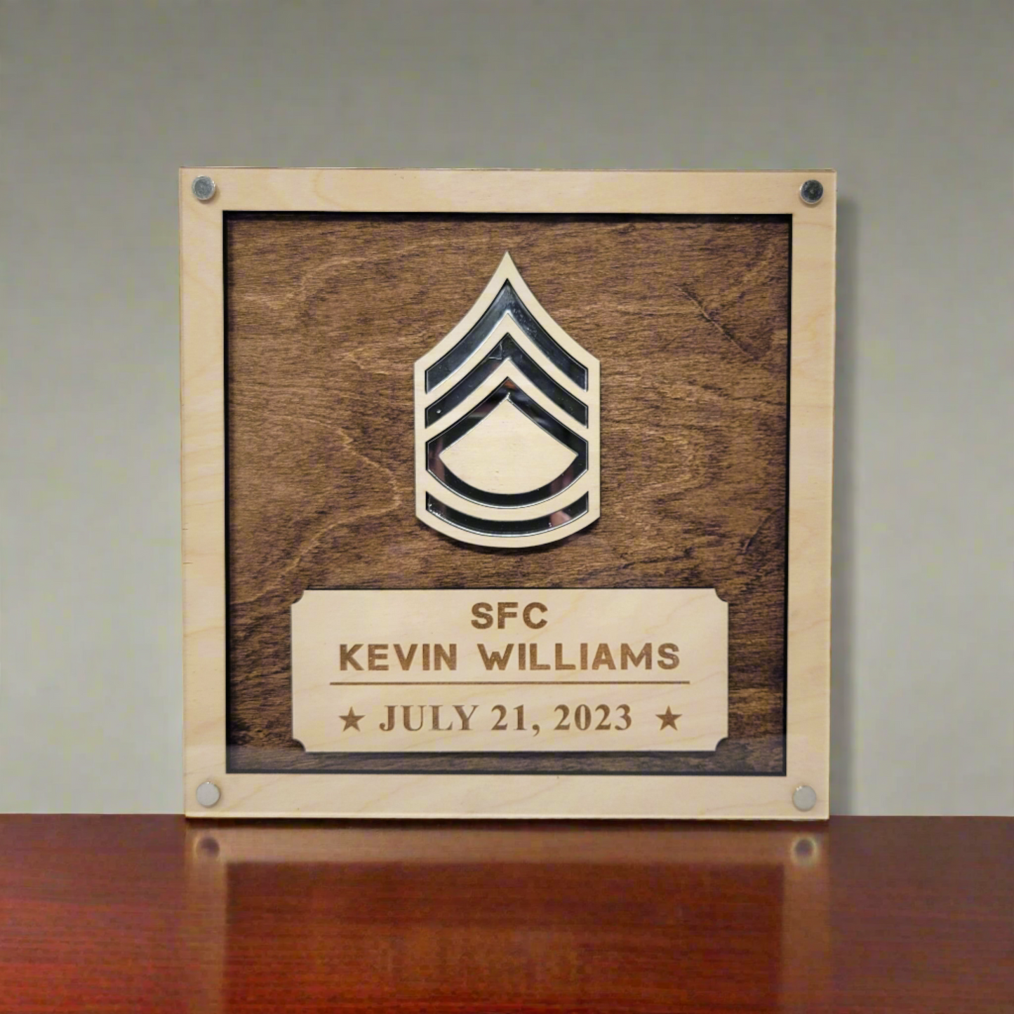 Army Promotion Plaque, Retirement Gift, PCS Gift for Army Enlisted or Officer, Personalized Promotion Gift for Army Soldier