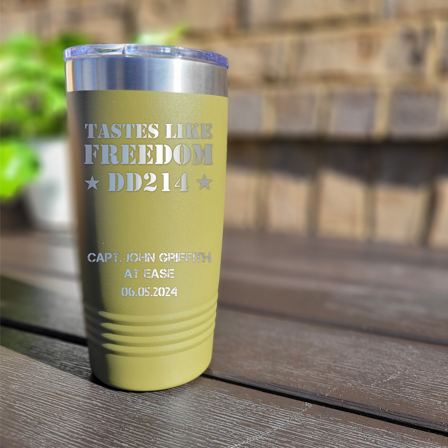 Personalized DD214 Military Retirement Gift - Personalized 20oz Insulated Drink Tumbler, Retirement Name Coffee Tumbler