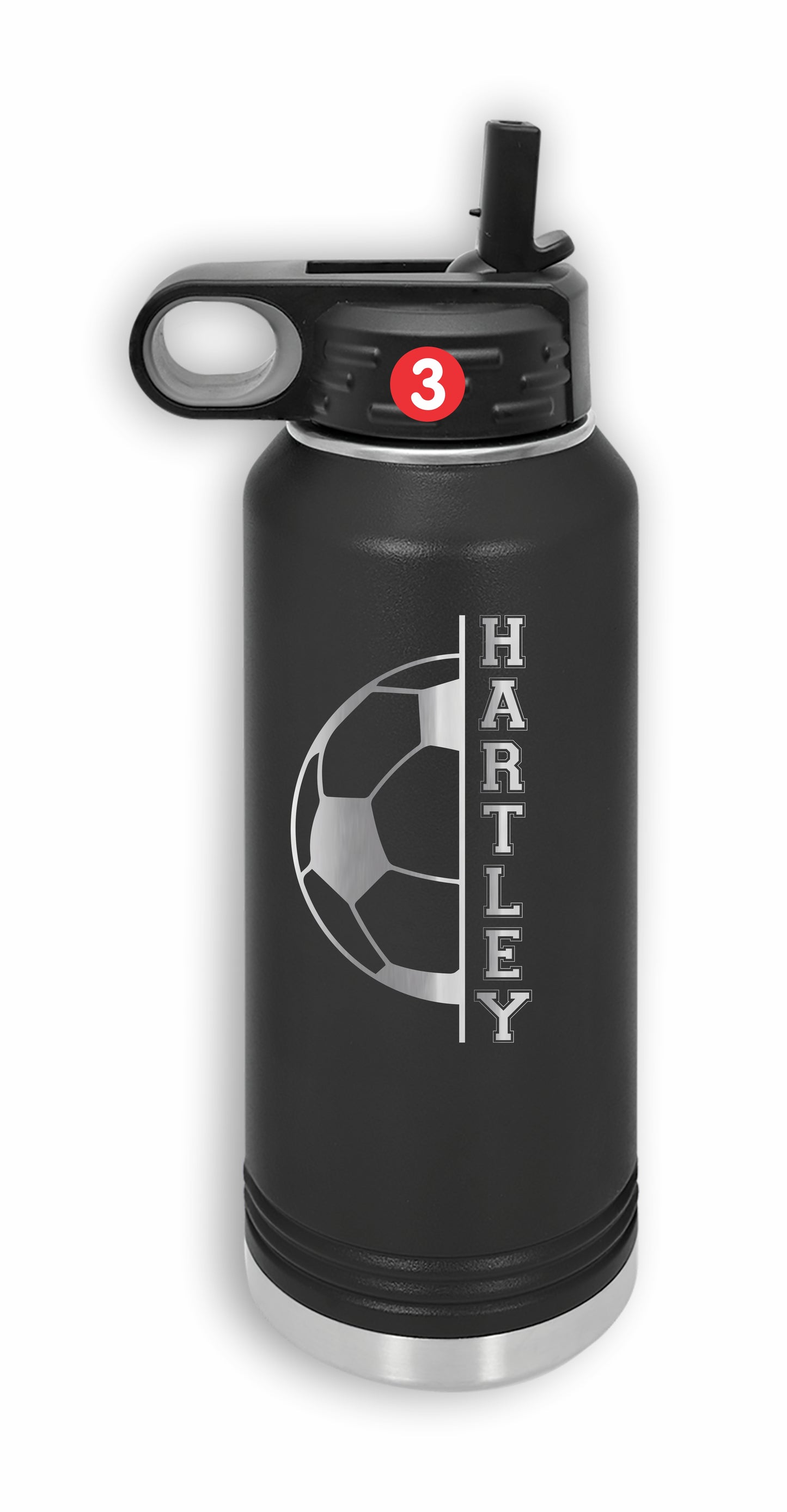 Personalized Soccer Water Bottles, Custom Water Bottles for Soccer Teams, Soccer Coach Bottles, Soccer Player Gift,