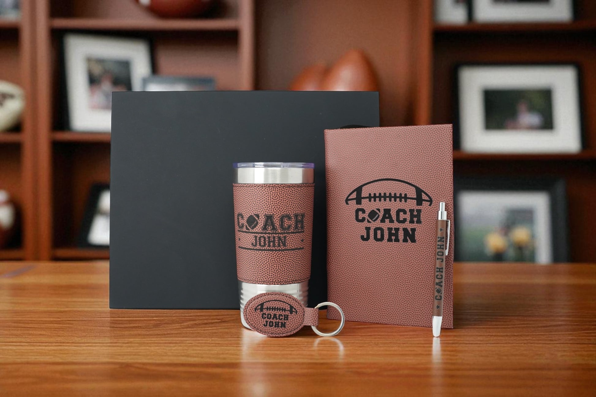 This personalized football coach gift box is the best end-of-season football coach gift from team—perfect for senior night, football banquet coach award, or a coach thank-you gift with name and year.