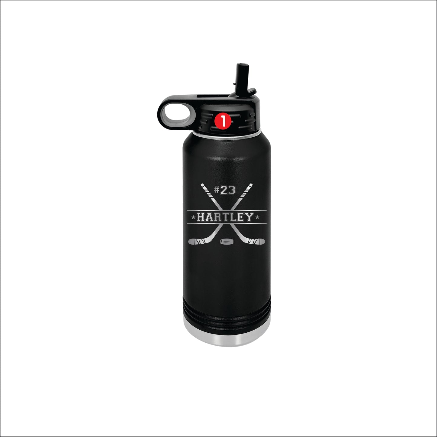 Hockey Team Water Bottles, Logo Bottles for Hockey Teams, Hockey Player Bottle, Bottles for Hockey Teams, Sports bottle for hockey, Personalized Hockey Water Bottles