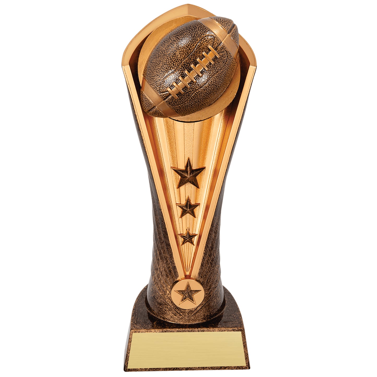 Football award trophy for players and coaches, personalized