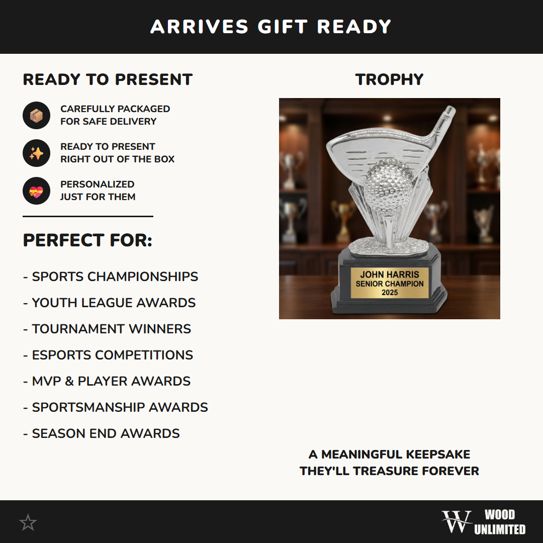 Personalized | Golf Award | Custom Engraved | Golf Trophy | Personalized Award | Tournament Prize | Golf Championship | Hole-in-One