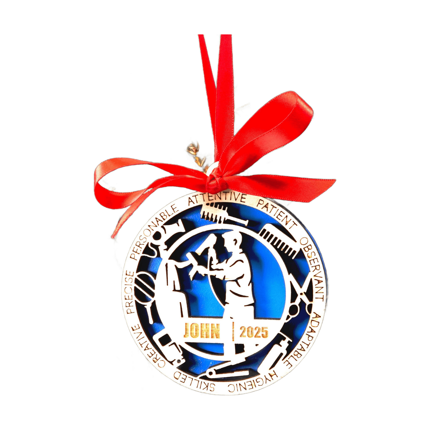 Personalized Hairdresser Christmas Ornament – Gift for Male Hairdresser or Stylist, Barber, Stylist Christmas Ornament