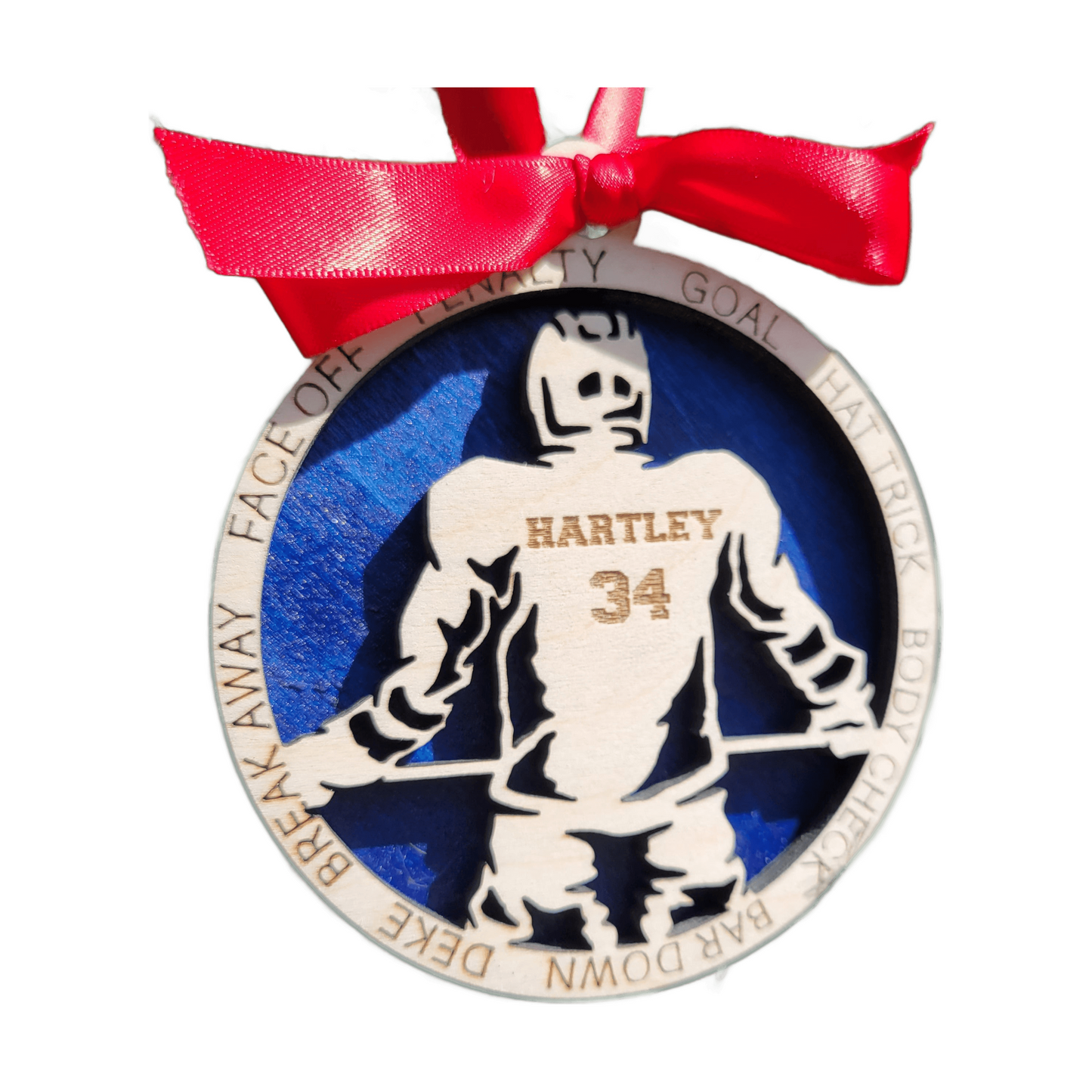 Personalized Hockey Player Christmas Ornament Gift for Hockey Player, Hockey Christmas Gift