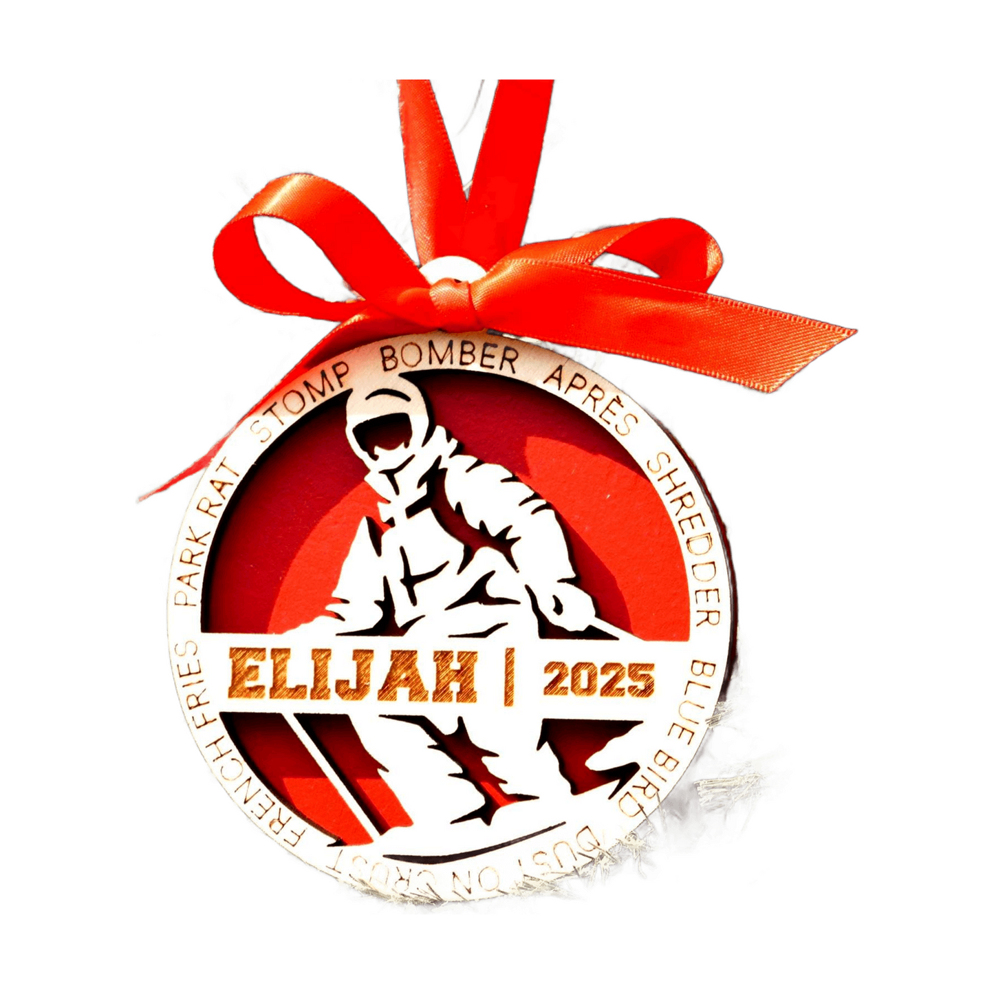 Personalized Skiing Christmas Ornament Gift for Skier, Skiing Ornament, Christmas Gift for Snow Skier, Personalized Skiing Gift