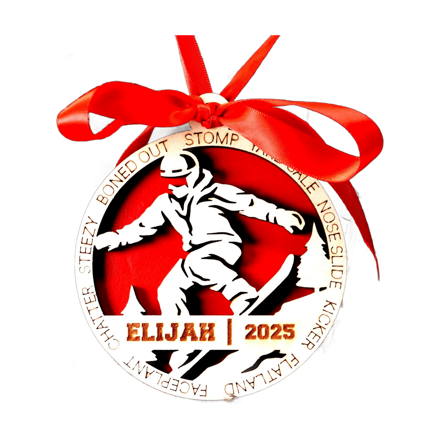 Personalized Snowboarder Christmas Ornament β Custom Snowboarding Gift, Holiday Keepsake for Riders, Athletes, Snowboarding Ornament