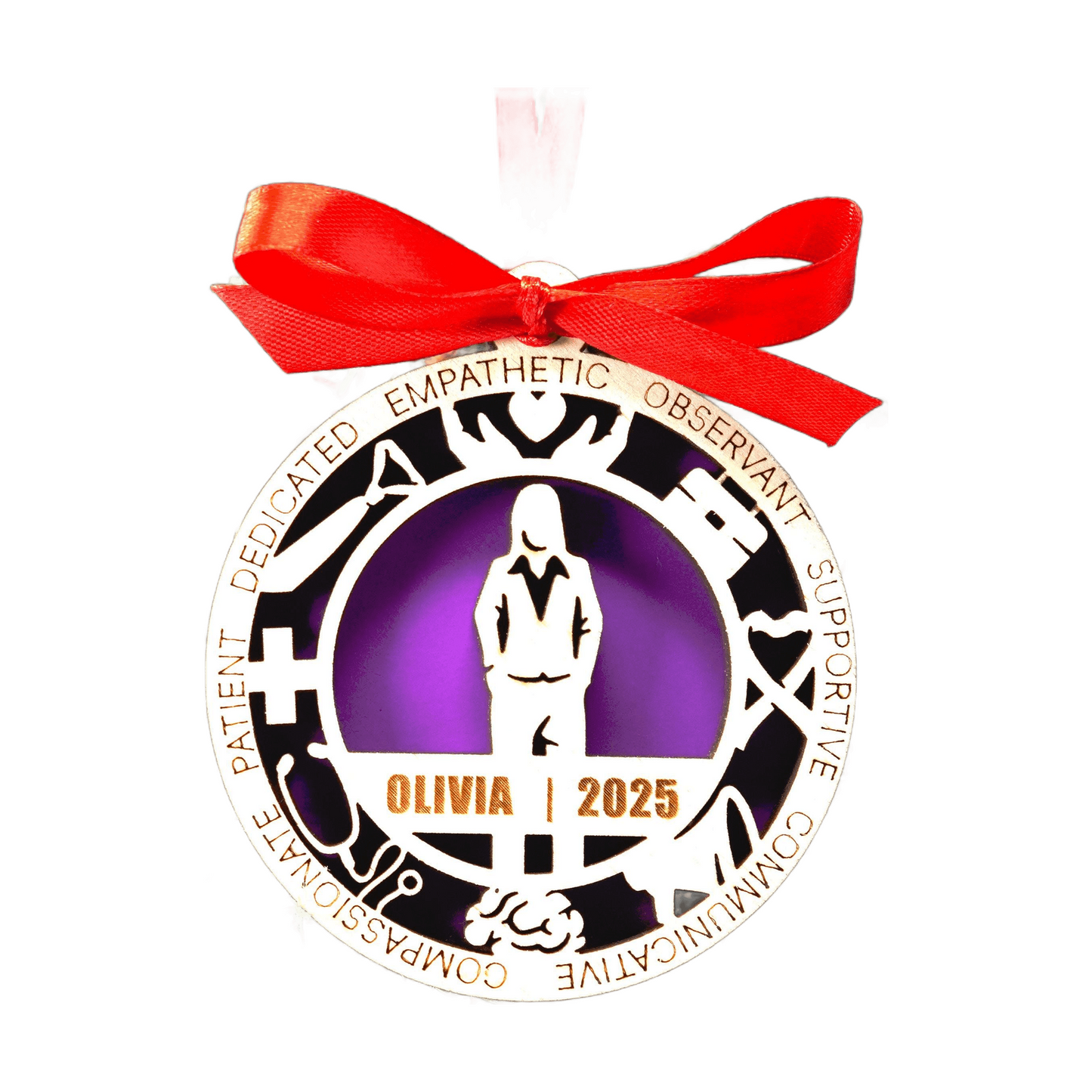 Personalized Social Worker Christmas Ornament – Gift for Female Social Worker or Counselor, Therapist
