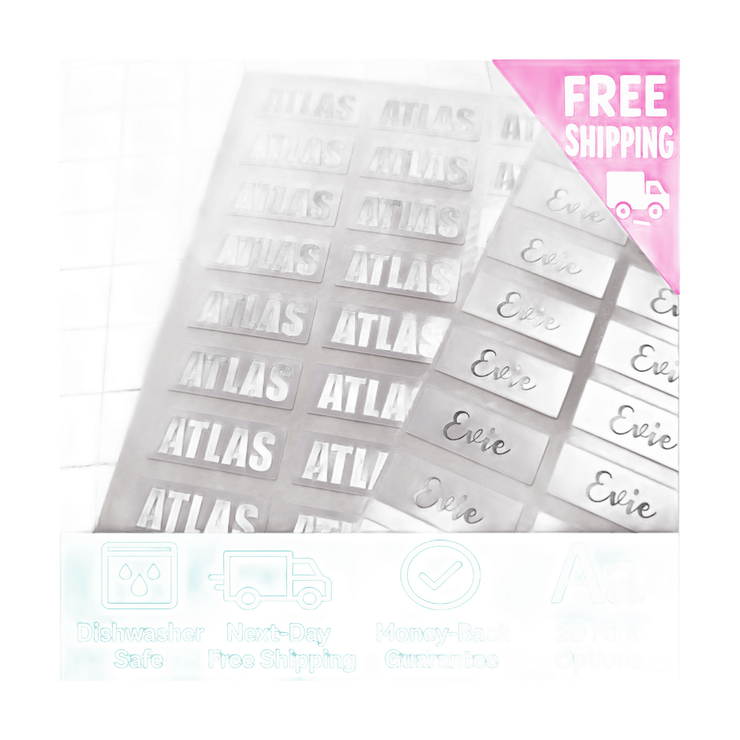 Personalized Back to School Name Stickers for Kids - Small Waterproof Name Labels for Daycare, School, and More! Dishwasher Safe