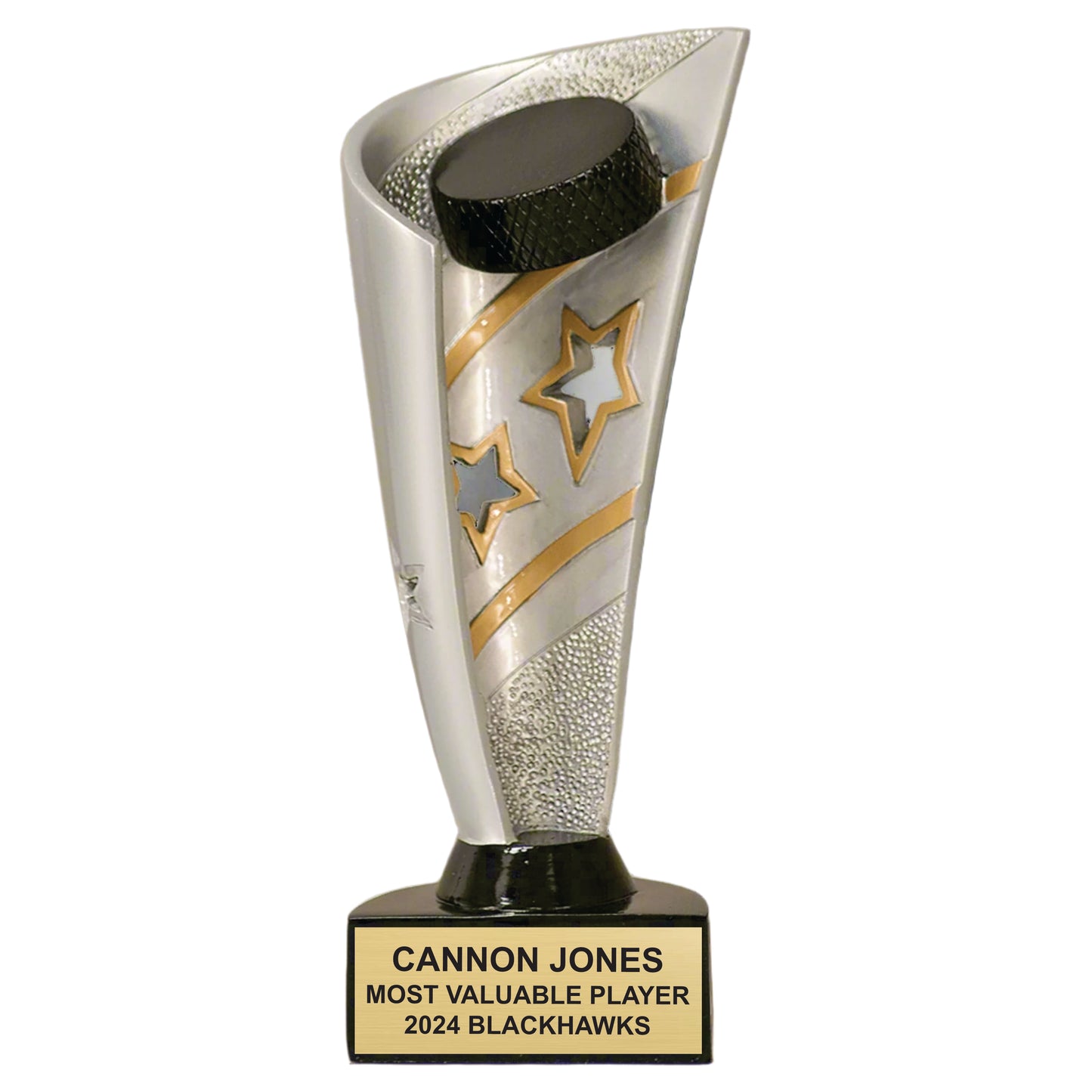 Personalized Hockey Player Trophy, Banner Style Hockey Award for Hockey Players, Coaches and Hockey Teams