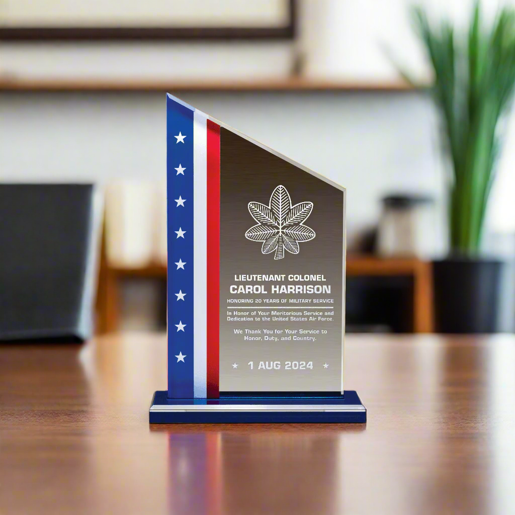 Air Force Promotion Gift Plaque, Military Promotion Gift for Officer or Enlisted USAF, Perfect for Promotion, Retirement, Recognition or PCS