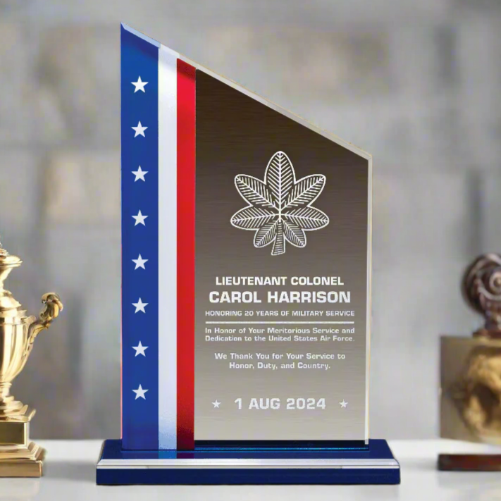 Air Force Promotion Gift Plaque, Military Promotion Gift for Officer or Enlisted USAF, Perfect for Promotion, Retirement, Recognition or PCS