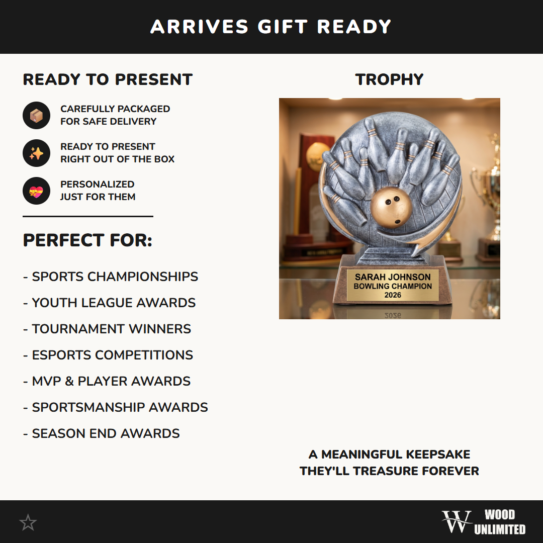 Bowling Trophy Award | Personalized | Custom Engraved | Bowling Award | Bowling Gift | Team Award