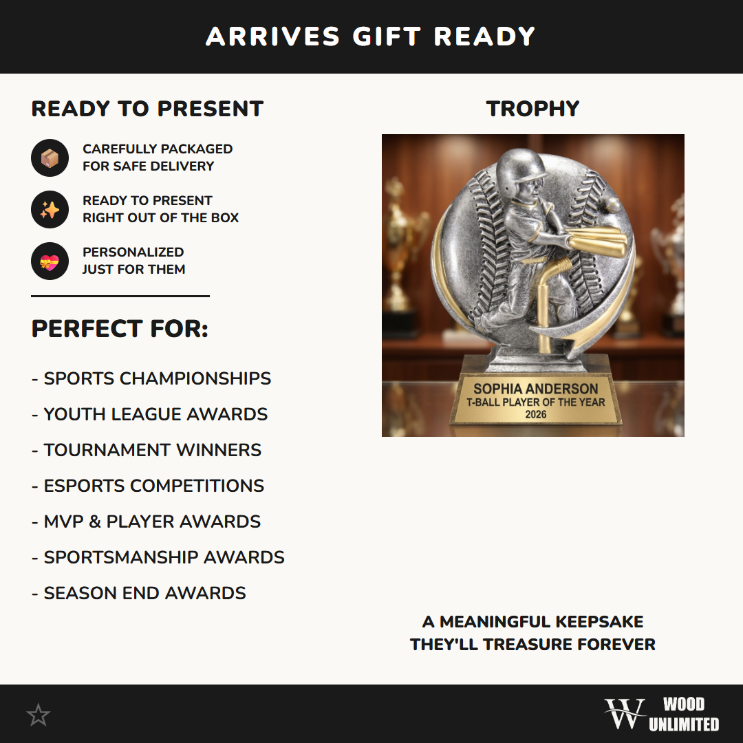 Personalized | T-Ball Award | Custom Engraved | T-Ball Trophy | Baseball Award | Youth Kids | Personalized Engraved | Custom Team