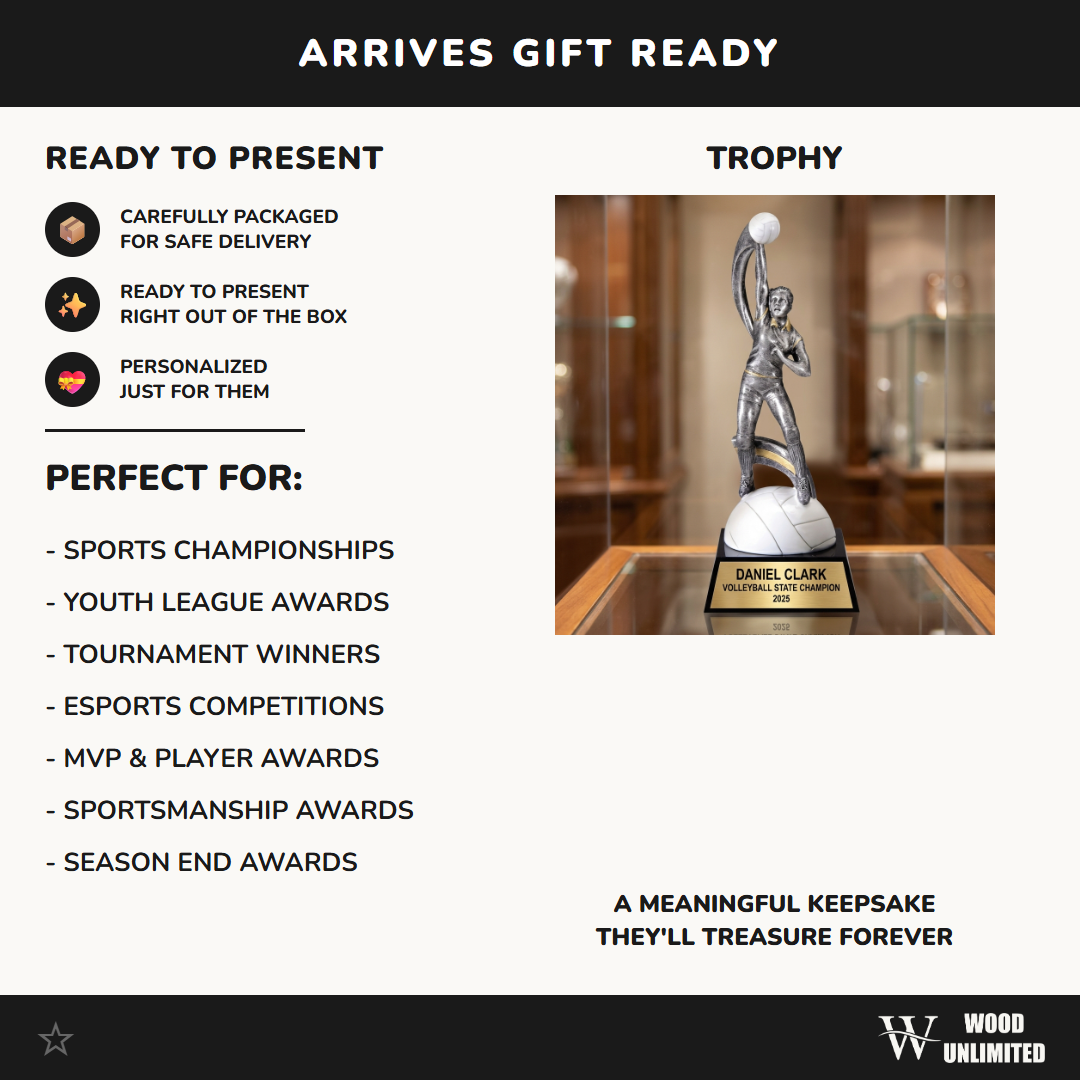 Volleyball Award Trophy | Personalized | Custom Engraved | Volleyball Gift | MVP Award | Volleyball Trophy | Engraved Volleyball Award