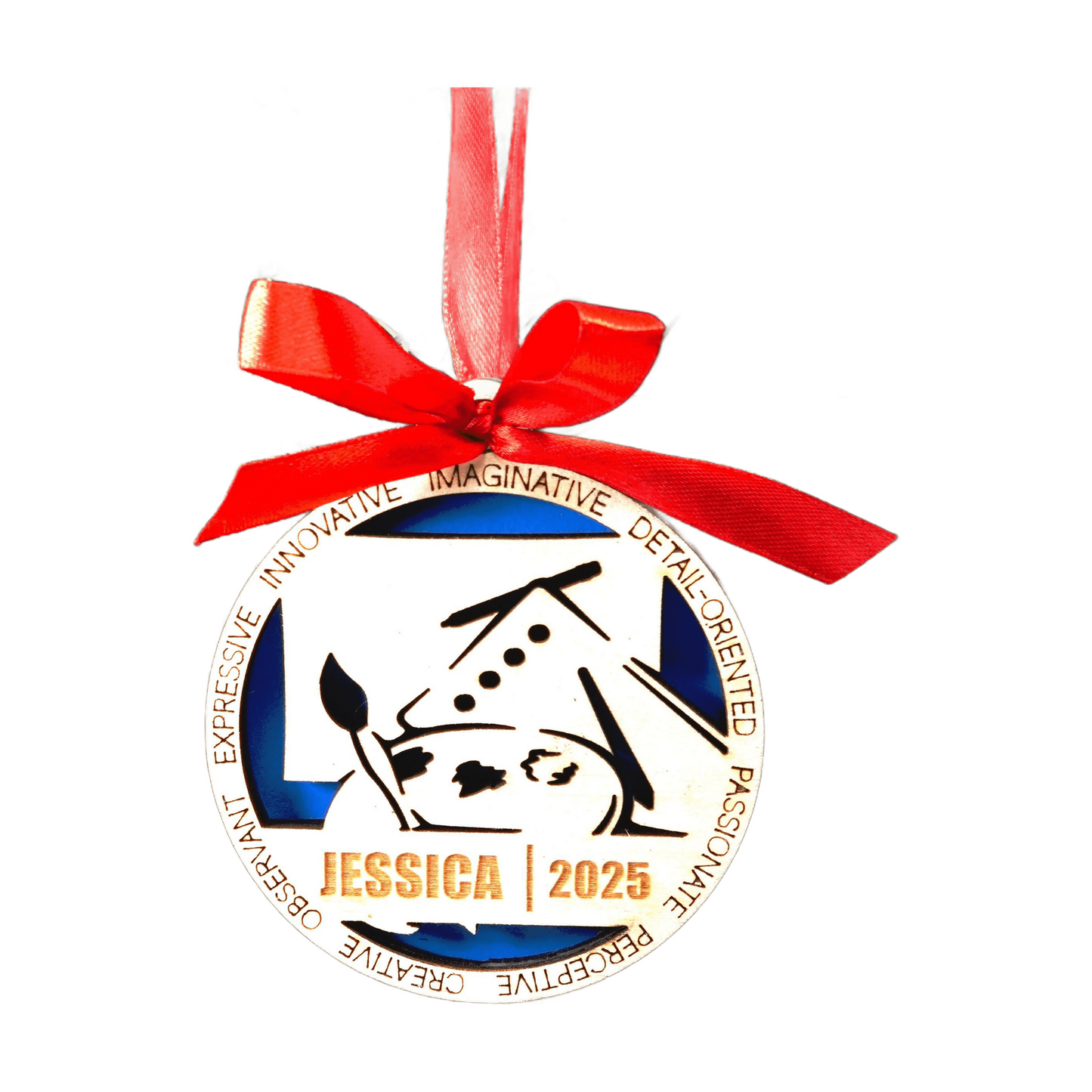 Personalized Artist Christmas Ornament – Gift for Artist, Painter, Designer, Gift for Art Enthusiast, Art Student Gift