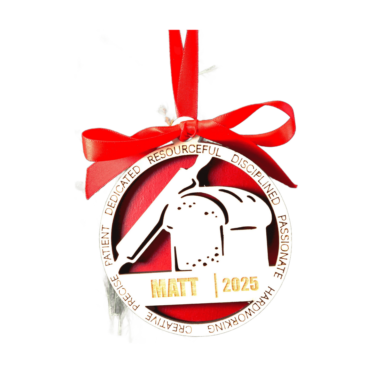 Personalized Baker Christmas Ornament – Gift for Baker, Pastry Chef, Dessert Maker, Cake Baker Christmas Gift, Baking Ornament