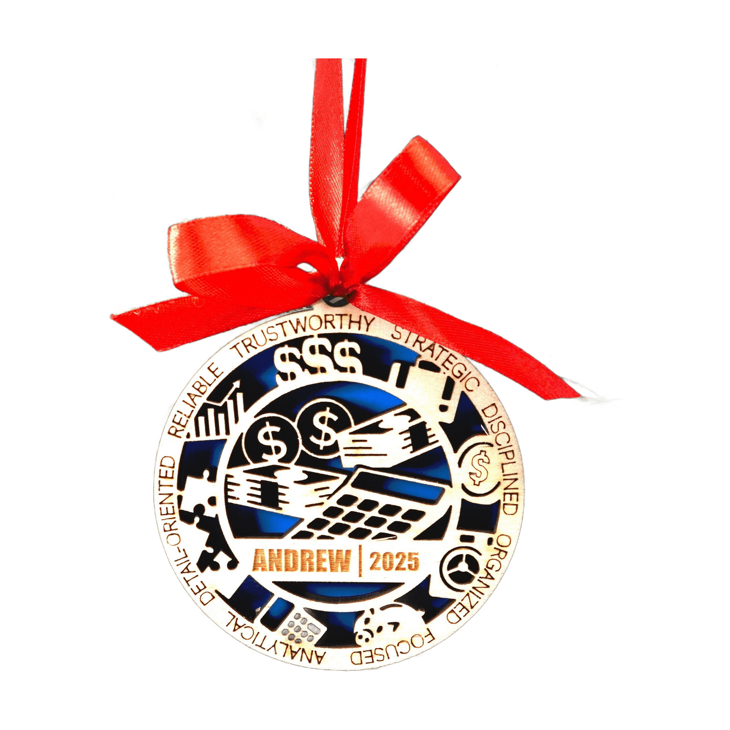 Personalized Banker Christmas Ornament – Gift for Banker, Loan Officer, Financial Advisor, Accountant, Bank Teller Gift