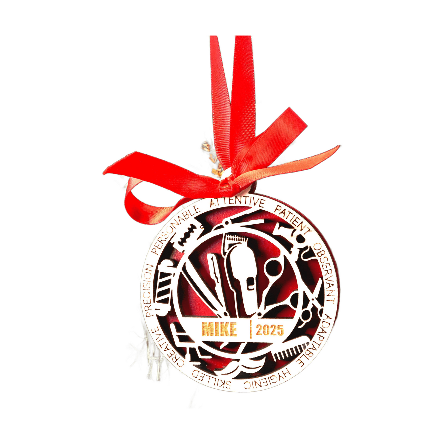 Personalized Barber Christmas Ornament – Gift for Barber, Stylist, Hair Artist