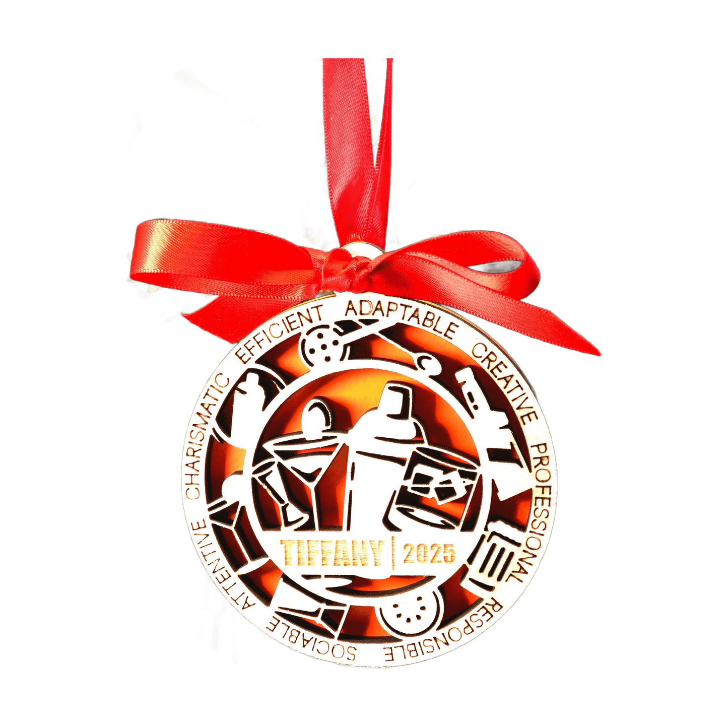 Personalized Bartender Christmas Ornament – Gift for Bartender, Mixologist, Bar Worker, Bartender Holiday Ornament