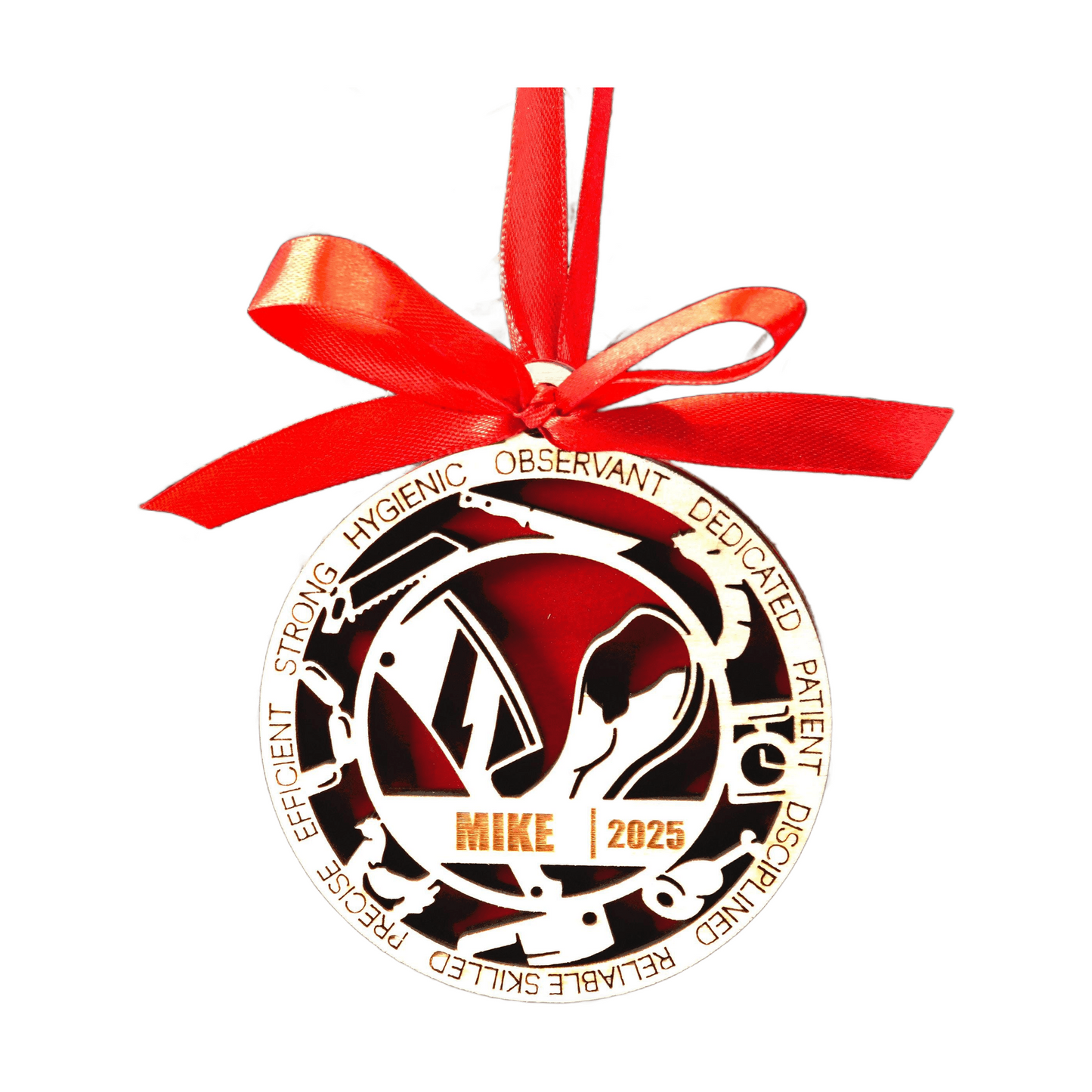 Personalized Butcher Christmas Ornament – Gift for Butcher, Meat Cutter, Christmas Gift for Butcher, Meat Processor