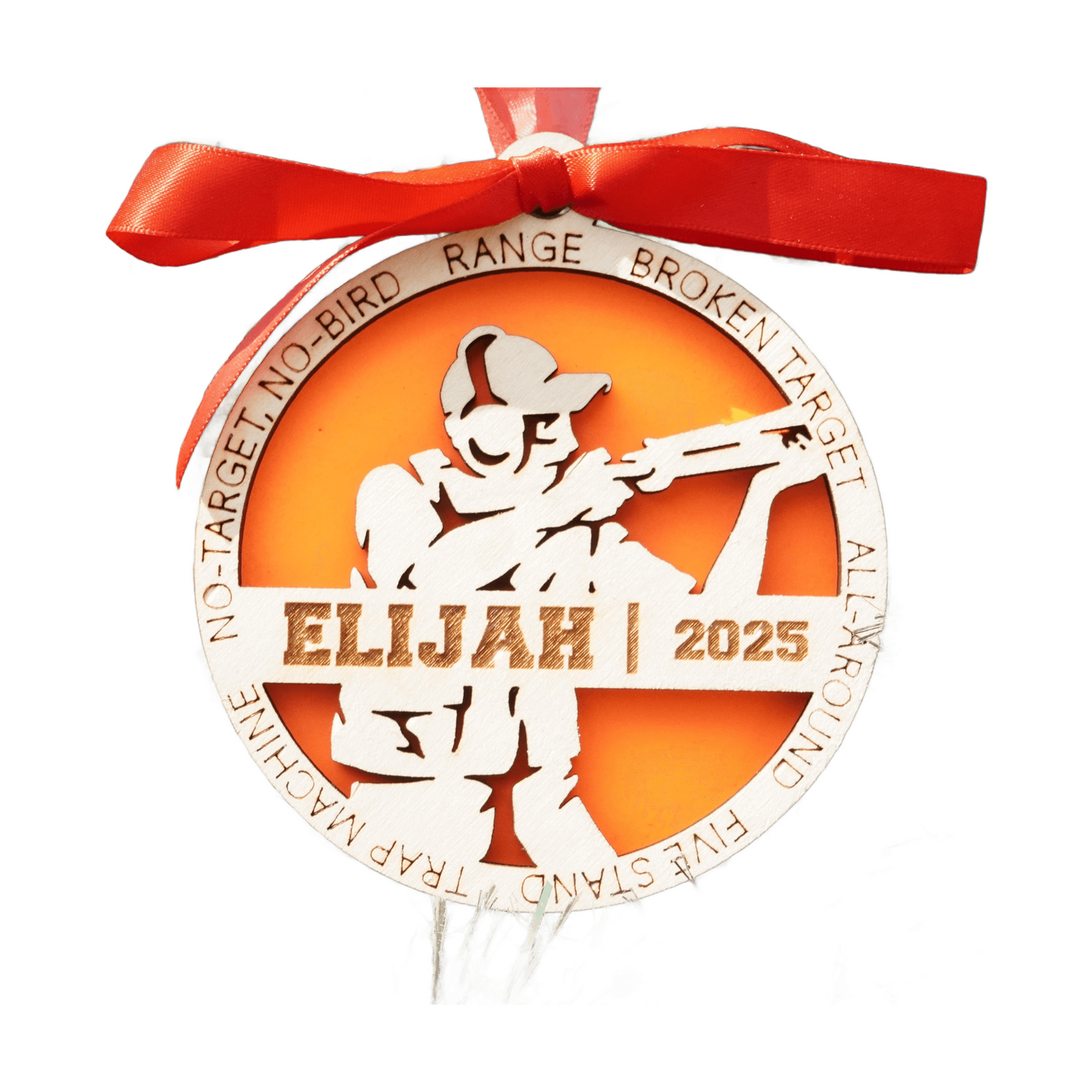 Personalized Clay Shooting Christmas Ornament Gift for Skeet Shooter, Trap Shooter Ornament, Christmas Gift for Clay Shooter,