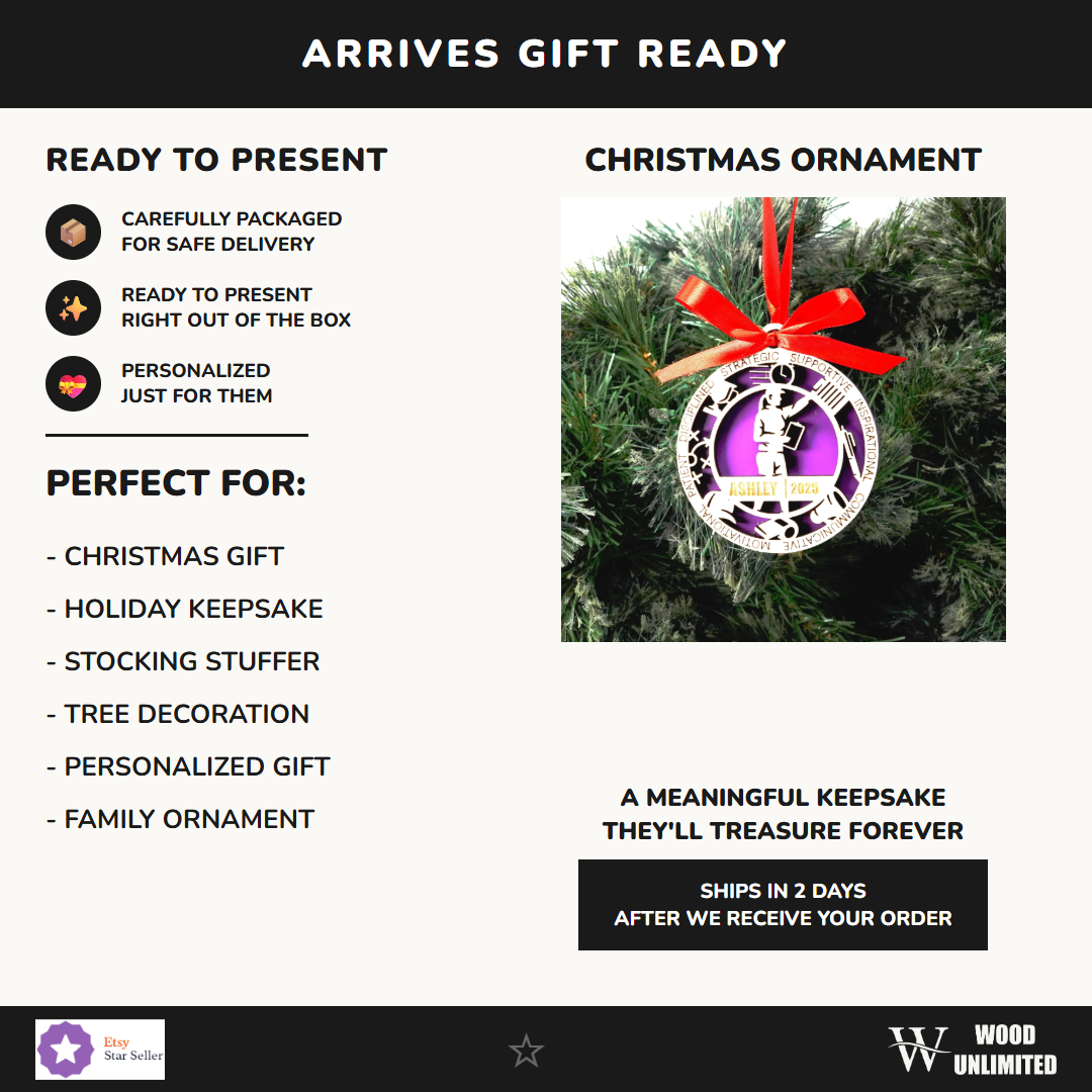 Personalized Coach Christmas Ornament – Gift for Female Coach or Trainer, Athletics Coach Holiday Ornament Gift - Image 11...