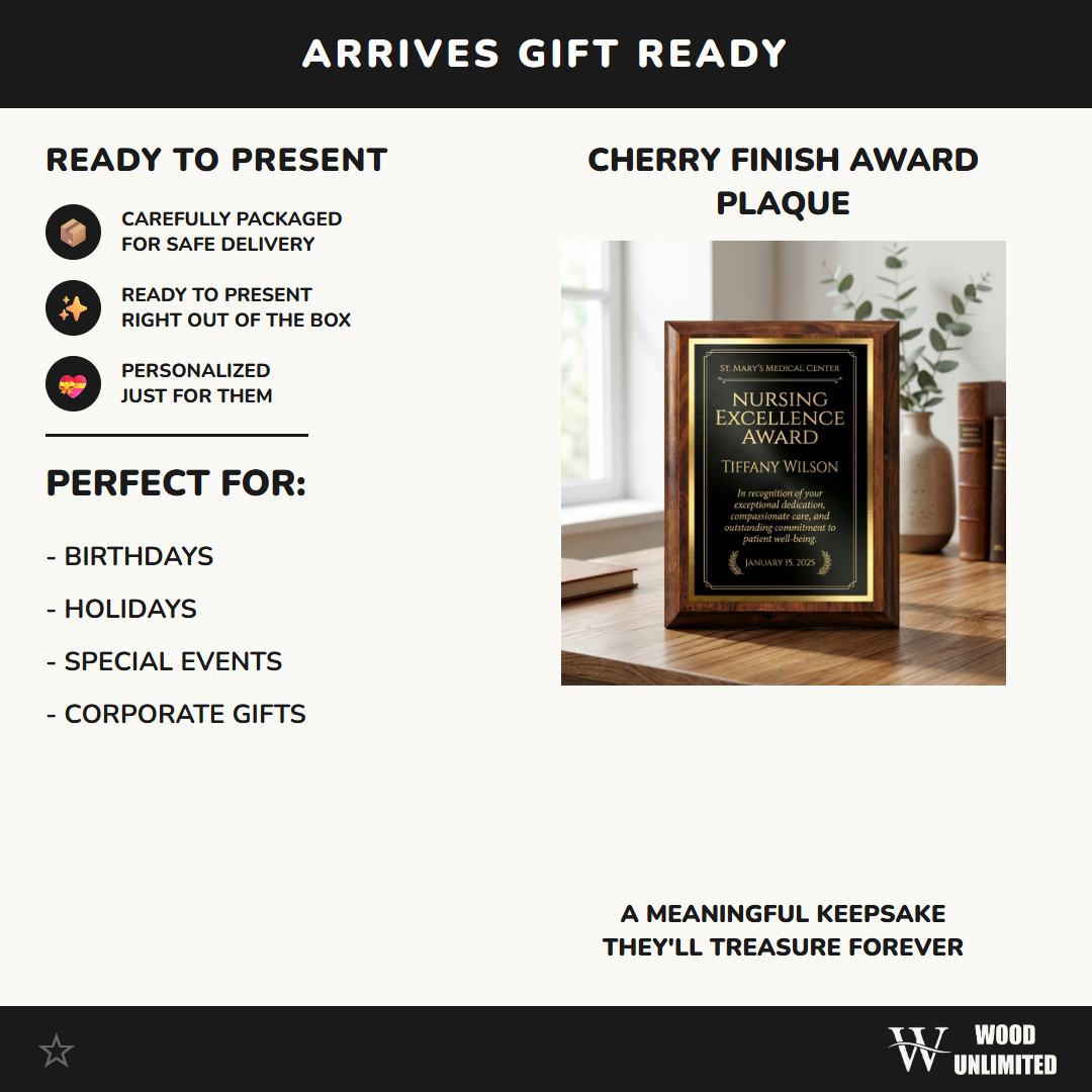 Personalized Nurse Award Plaque, Nursing Excellence Gift, Custom Engraved Healthcare Recognition