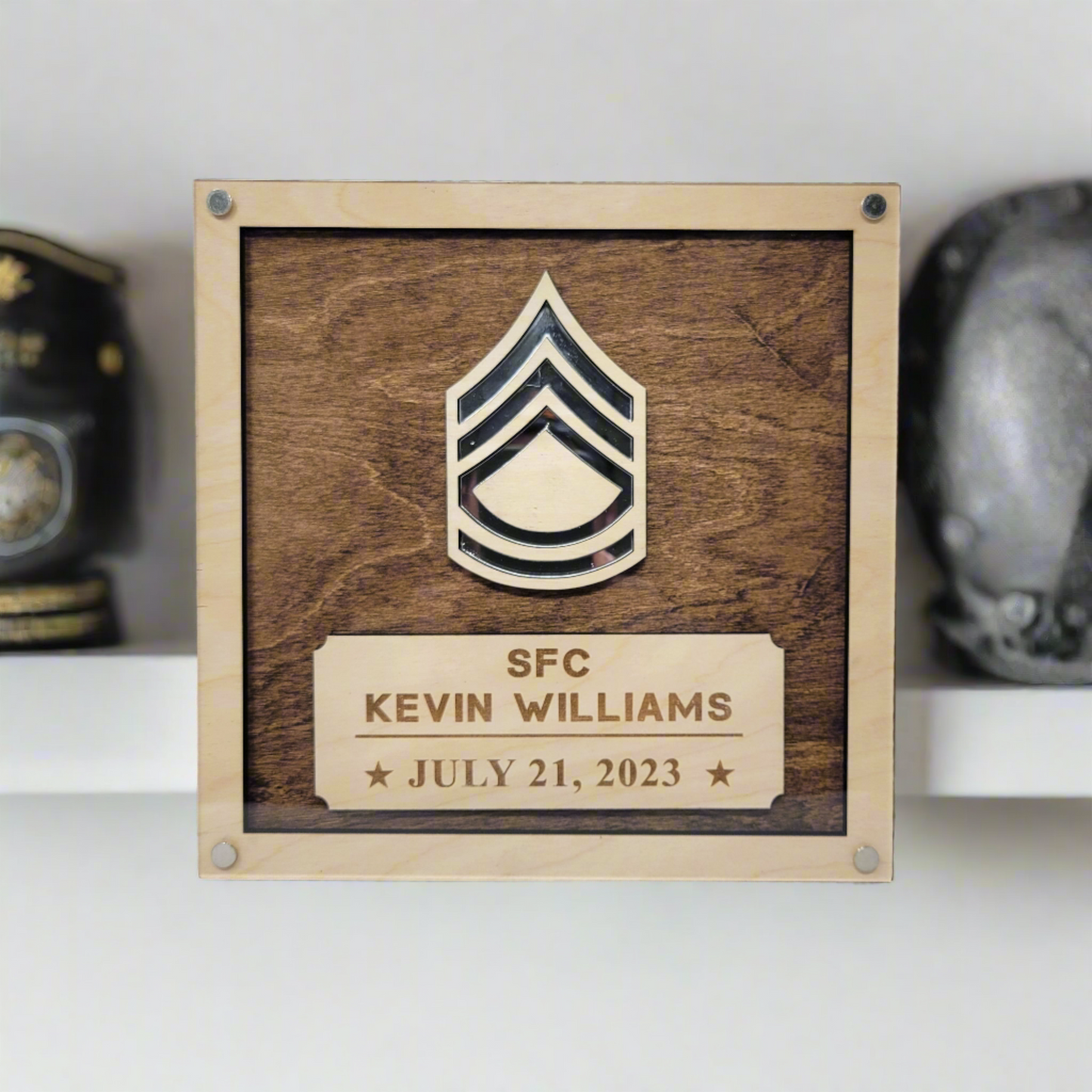 Army Promotion Plaque, Retirement Gift, PCS Gift for Army Enlisted or Officer, Personalized Promotion Gift for Army Soldier