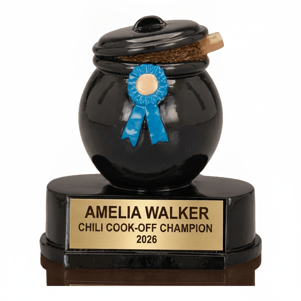Personalized Culinary Trophy - Custom Laser Engraved Recognition Award