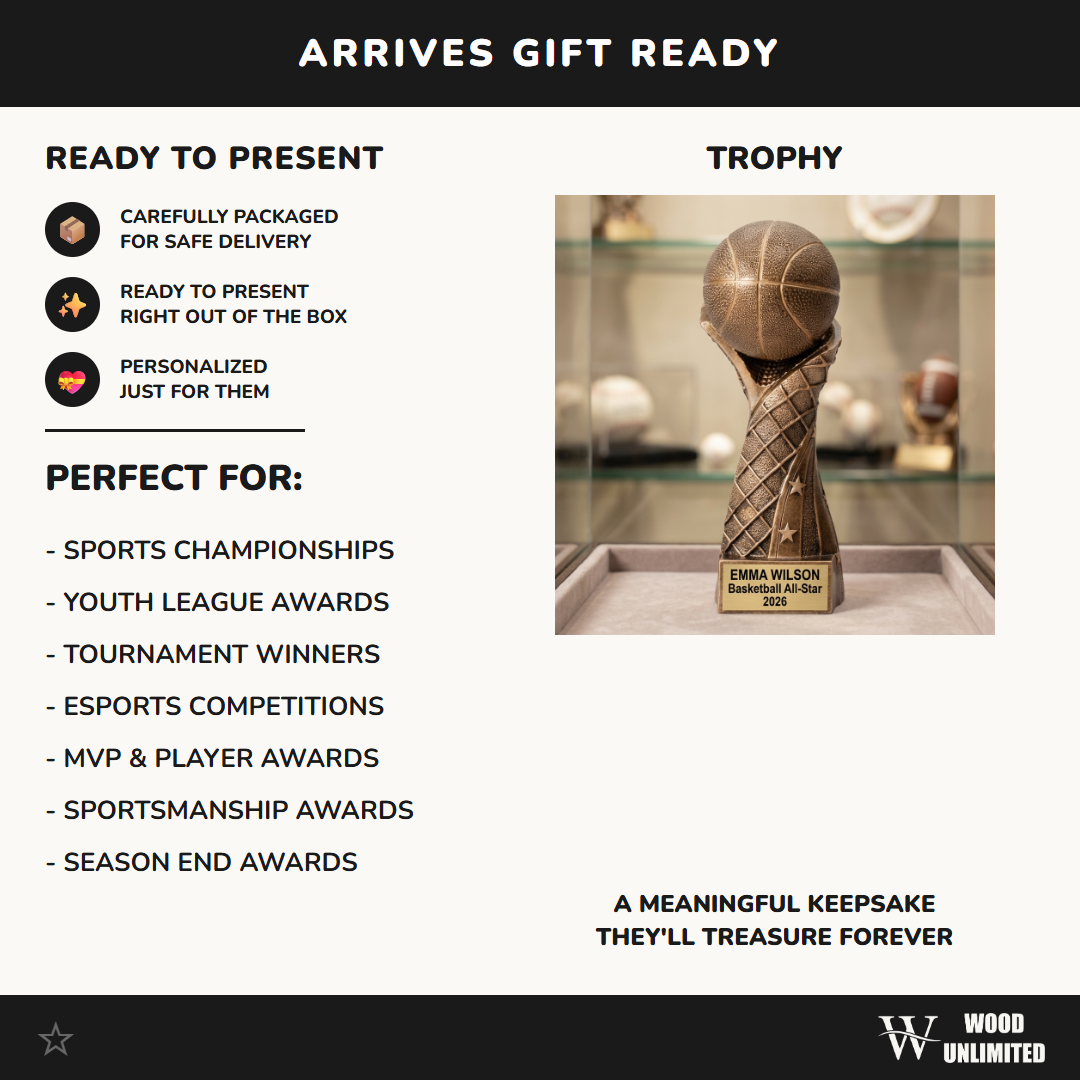Personalized | Basketball Award | Custom Engraved | Basketball Trophy | Personalized Award | MVP Champion | Youth Team | Coach Gift