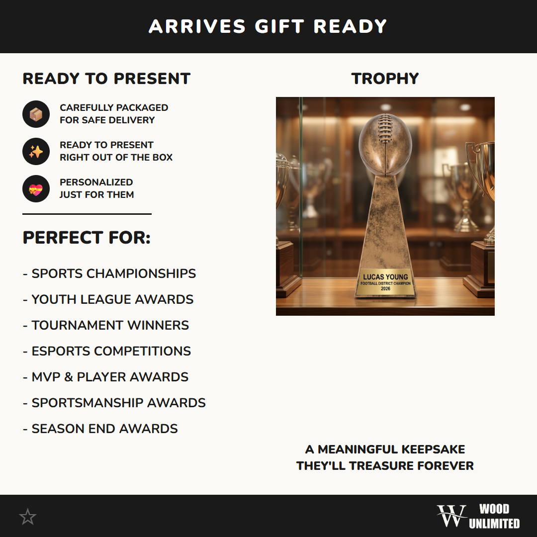 Personalized | Football Award | Custom Engraved | Football Trophy | Fantasy Football | Championship Award | Personalized Engraved