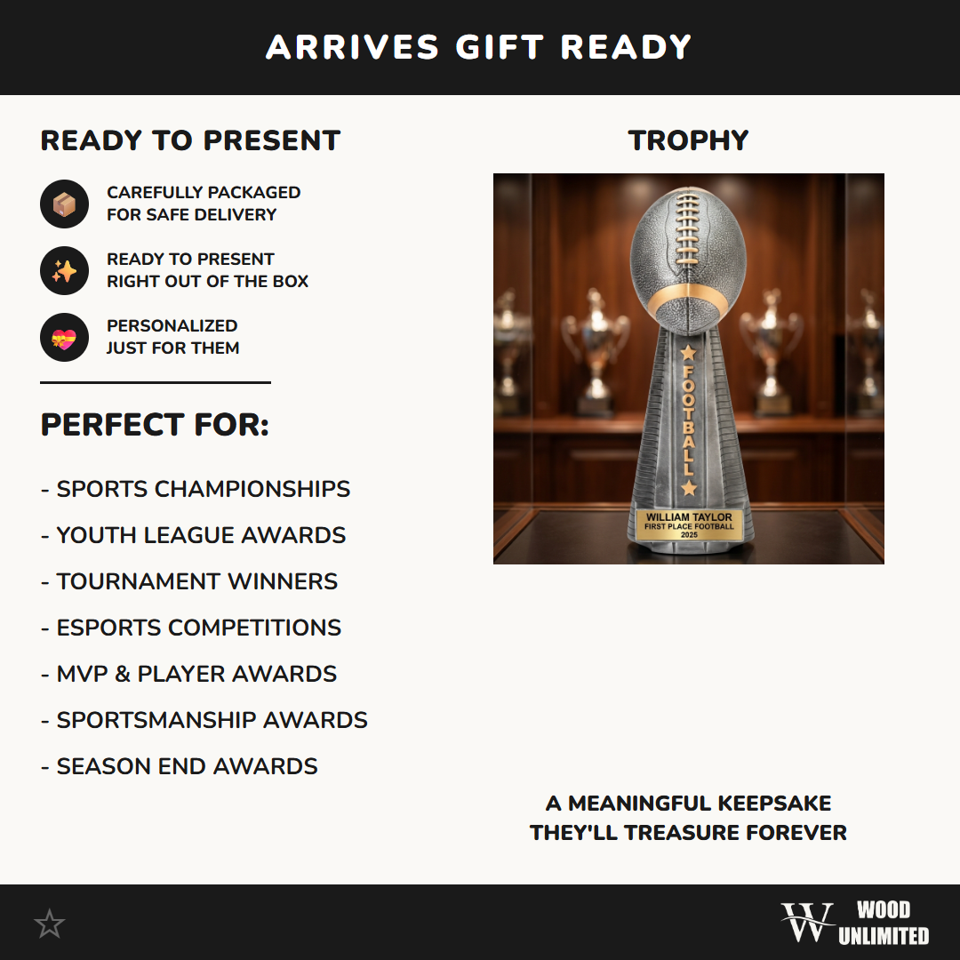 Personalized | Football Award | Custom Engraved | Trophy | Award | Custom | Engraved | Championship | MVP | Team | Youth | Football trophy