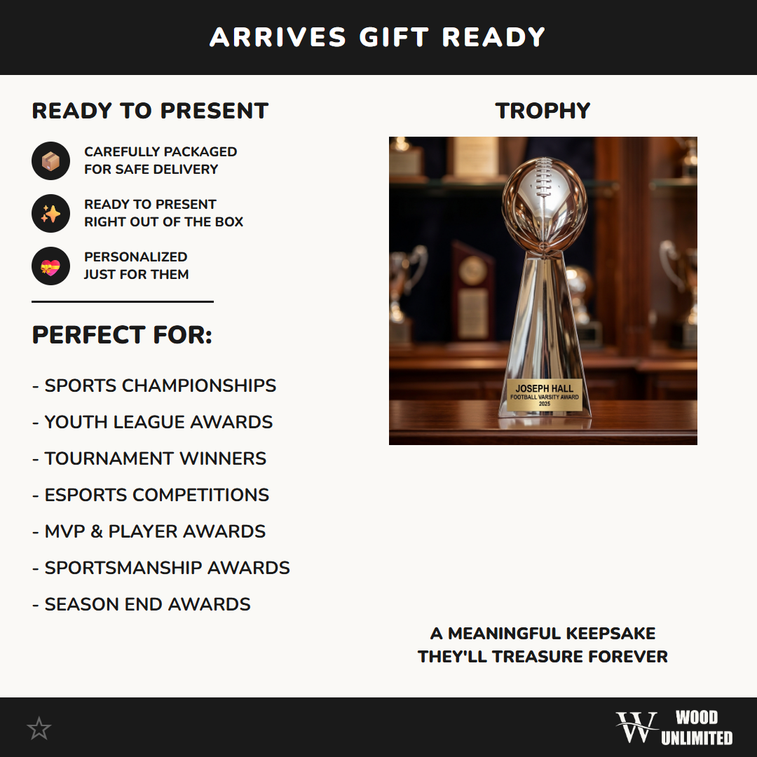 Personalized | Football Award | Custom Engraved | Football Trophy | Personalized Award | Team Recognition | MVP Gift | Coach Appreciation