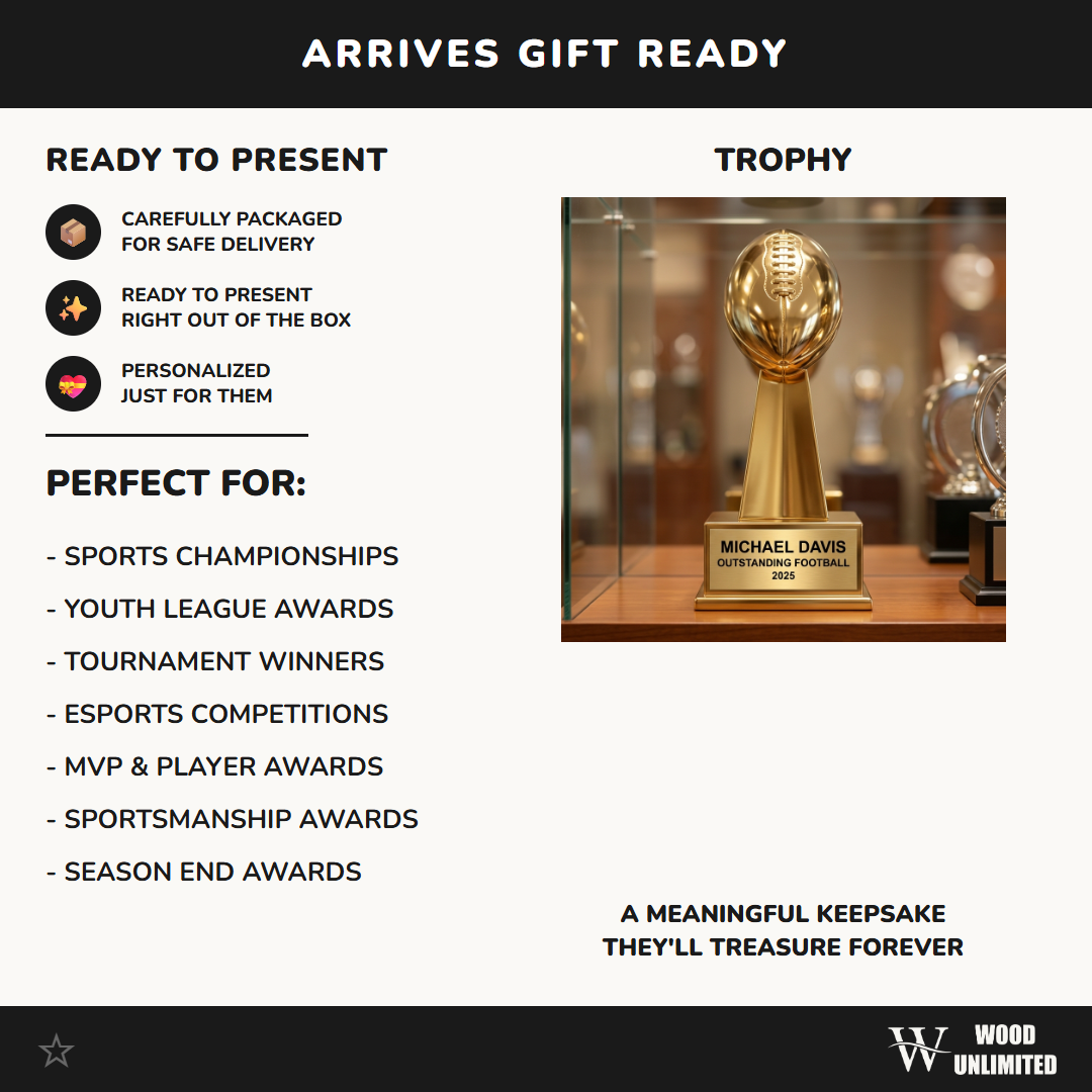 Personalized | Football Award | Custom Engraved | Football Trophy | Fantasy Football | Championship Award | MVP Trophy | Youth Football