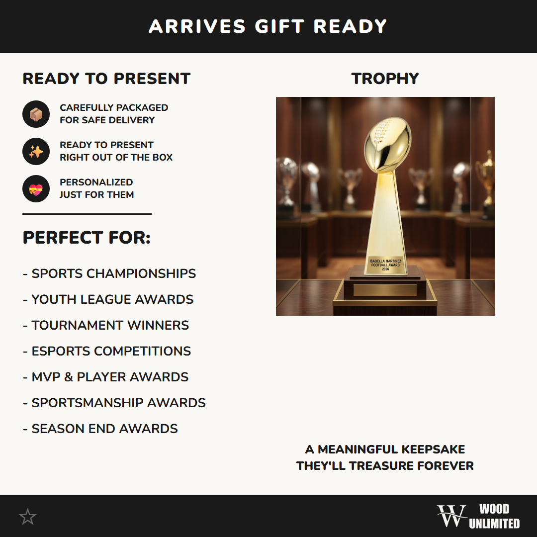Personalized | Football Award | Custom Engraved | Football Trophy | Fantasy Football | Championship Award | Personalized Gift