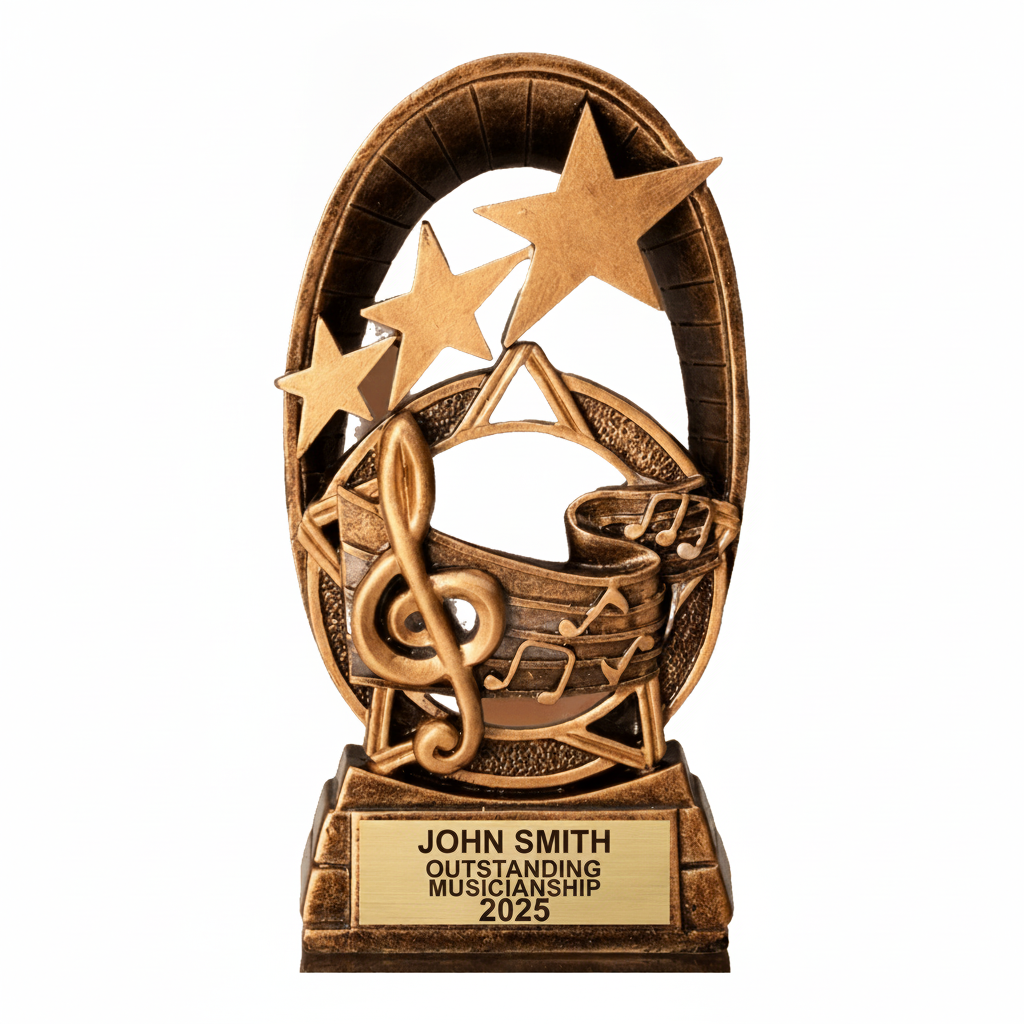 Personalized | Music Award | Custom Engraved | Music Trophy | Engraved Award | Personalized Music | Musician Gift | Choir Band