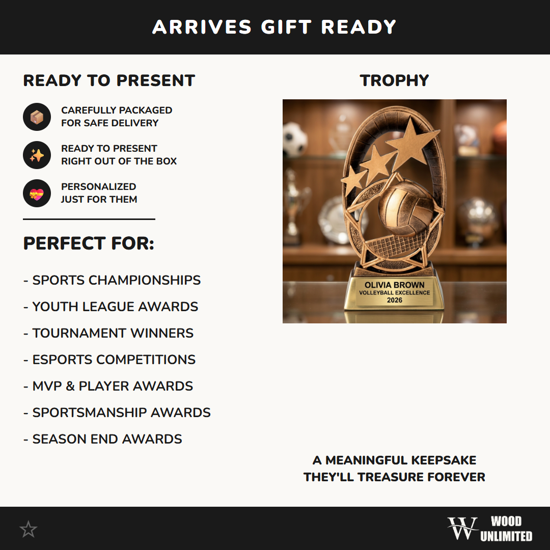 Personalized | Volleyball Award | Custom Engraved | Volleyball Trophy | Personalized Award | Engraved Gift | Team Recognition | MVP Award