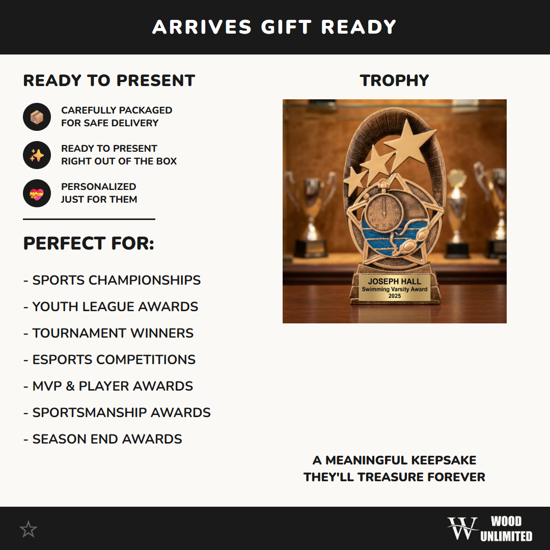 Personalized | Swimming Award | Custom Engraved | Swim Team | Trophy | Award | Engraved | Custom | Coach Gift | MVS | Youth