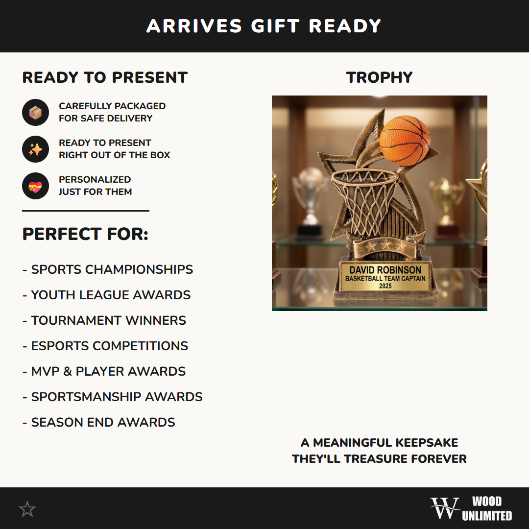 Basketball Award Trophy | Personalized | Custom Engraved | Basketball Trophy | Team Award | Basketball Gift